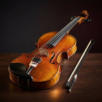 Violin 4/4 Copy Antonio Stradivarius 1715 100% Handmade Oil Varnish with Carbon Fibre Bow and Foam Case FPVN02 — Studio Shot