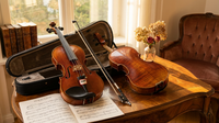 Violin 4/4 Copy Antonio Stradivarius 1715 100% Handmade Oil Varnish with Carbon Fibre Bow and Foam Case FPVN02 — Lifestyle